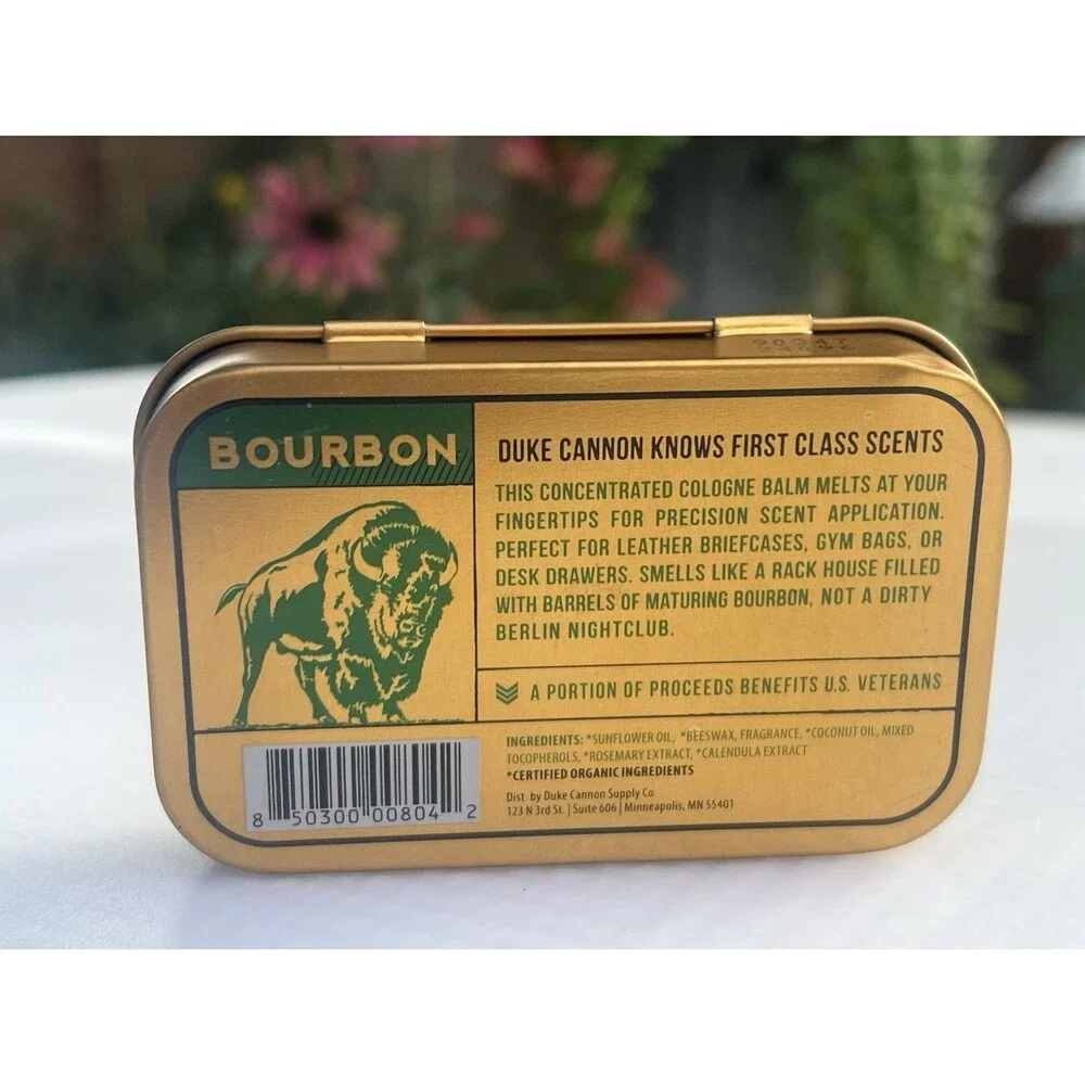 Duke Cannon Supply Co. Solid Cologne for Men Bourbon (Woodsy, Charred Oak Barrel